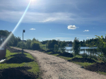 В Приоратском парке ремонтируют дорожки