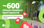 Около 600 новых общественных пространств создано в Ленобласти в рамках нацпроекта «Инфраструктура для жизни»